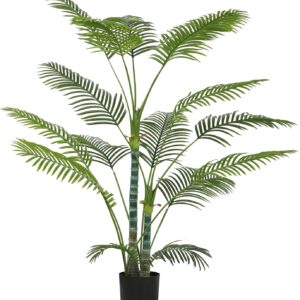 HOMCOM Artificial Palm Tree 175 cm with 16 Palm Fronds Large in Pot