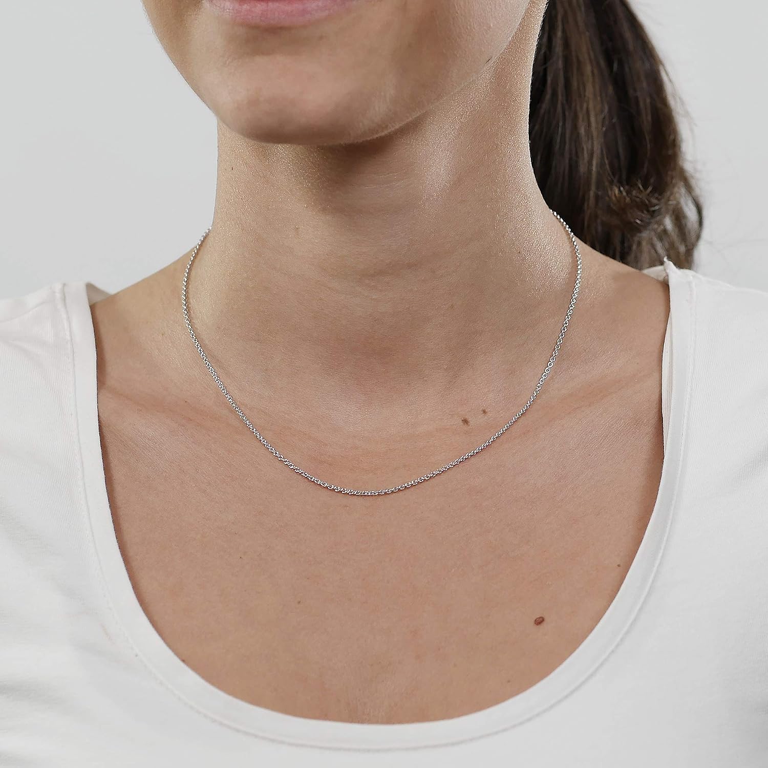 trendor Kette für Anhänger 925 Silber rhodiniert Ankerkette 1,4 mm 75611 – Bild 3