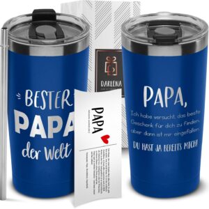 Thermal Mug „Bester Papa“ | Gift for Dad for Birthday, Father’s Day or Christmas | Coffee Mug to Go with Saying | Funny Gift Idea | 500 ml