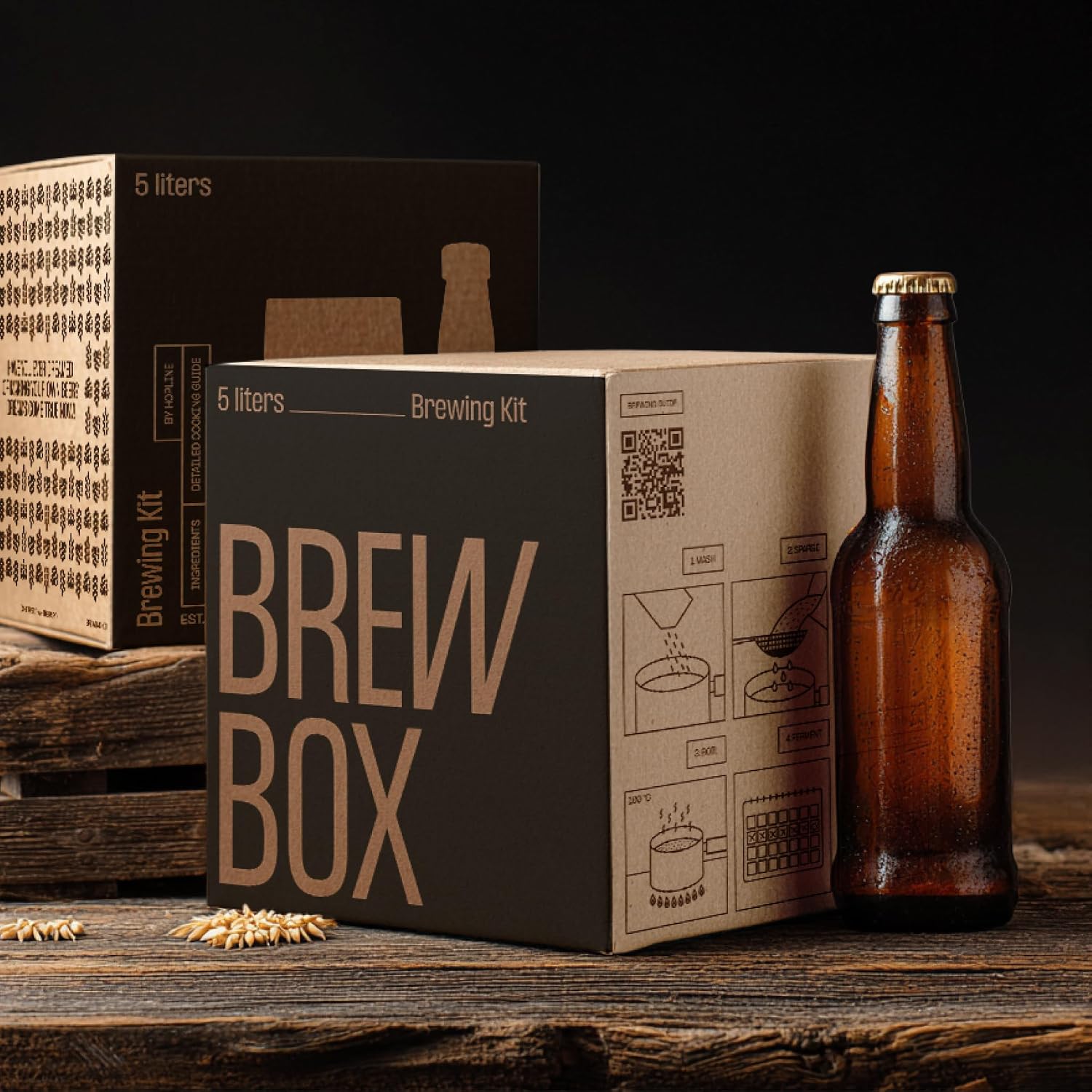 Hopline Blonde Beer Brewing Set - Brew Beer Yourself - 5 Litres - Beer Gift - Gifts for Men, Dads, Friends - Birthday Gift - Gift Ideas for Men - Beer Gifts for Men – Bild 4