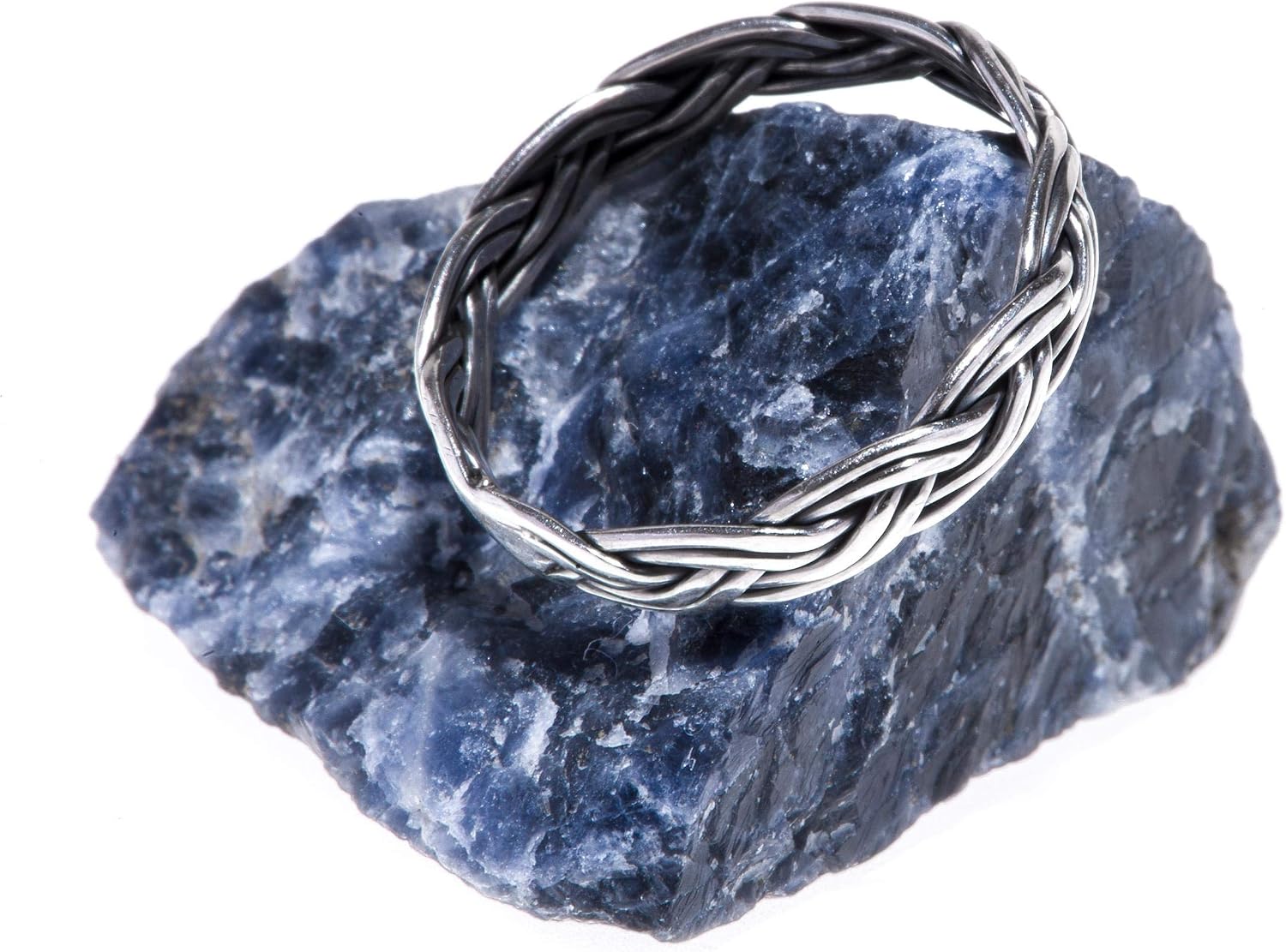 Windalf RANA Narrow Braided Ring 4mm Viking Jewellery 925 Sterling Silver – Bild 4