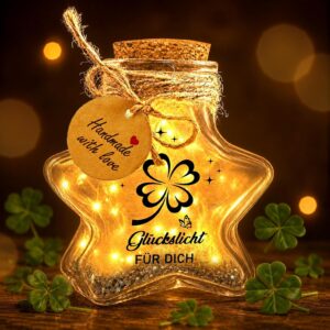 Herbst Lucky Light Money Gift Clover LED Bottle Light in Star Shape