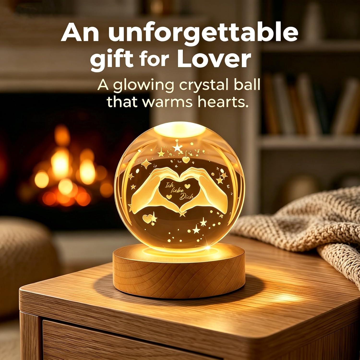 Anniversary Gift for Him Her 80 mm I Love You Gifts for Men Women Wedding Gift Wedding Gifts for Bride and Groom Valentine's Day Gift Anniversary Gift Valentine's Day Wedding for Her – Bild 5