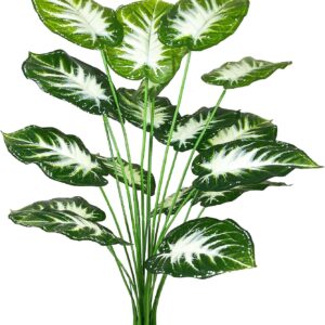 Artificial Plants Indoor Plant Monstera Palm Tree Leaf Art Silk Flowers Real Touch Tropical Plant Green Artificial Plants Large Decorative Plant Green Plant Office Plant Decoration Plastic Plant