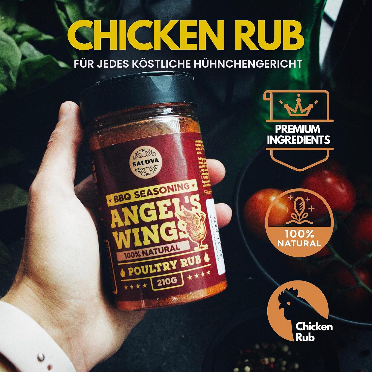 Classic Selection of Premium BBQ Spices - Holy Cow, Adam's Rib, Angel's Wings, Smoky Pig, Ultimate Rub & Veggie War | Pack of 6 | 100% Natural | Great Foodies Gift – Bild 5