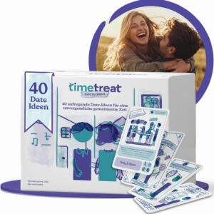 Time for Two – 40 Date Ideas for Couples | The Date Box for Real Moments for Us | The Most Beautiful Way to Give Time | Makes Every Couple Evening Special | With Exclusive Date Ideas from 4 Categories