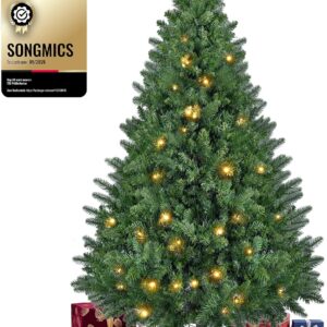SONGMICS Artificial Christmas Tree 150 cm with Lighting