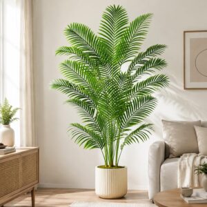 Artificial Plants 180 cm Artificial Palm Tree Large in Black Pot