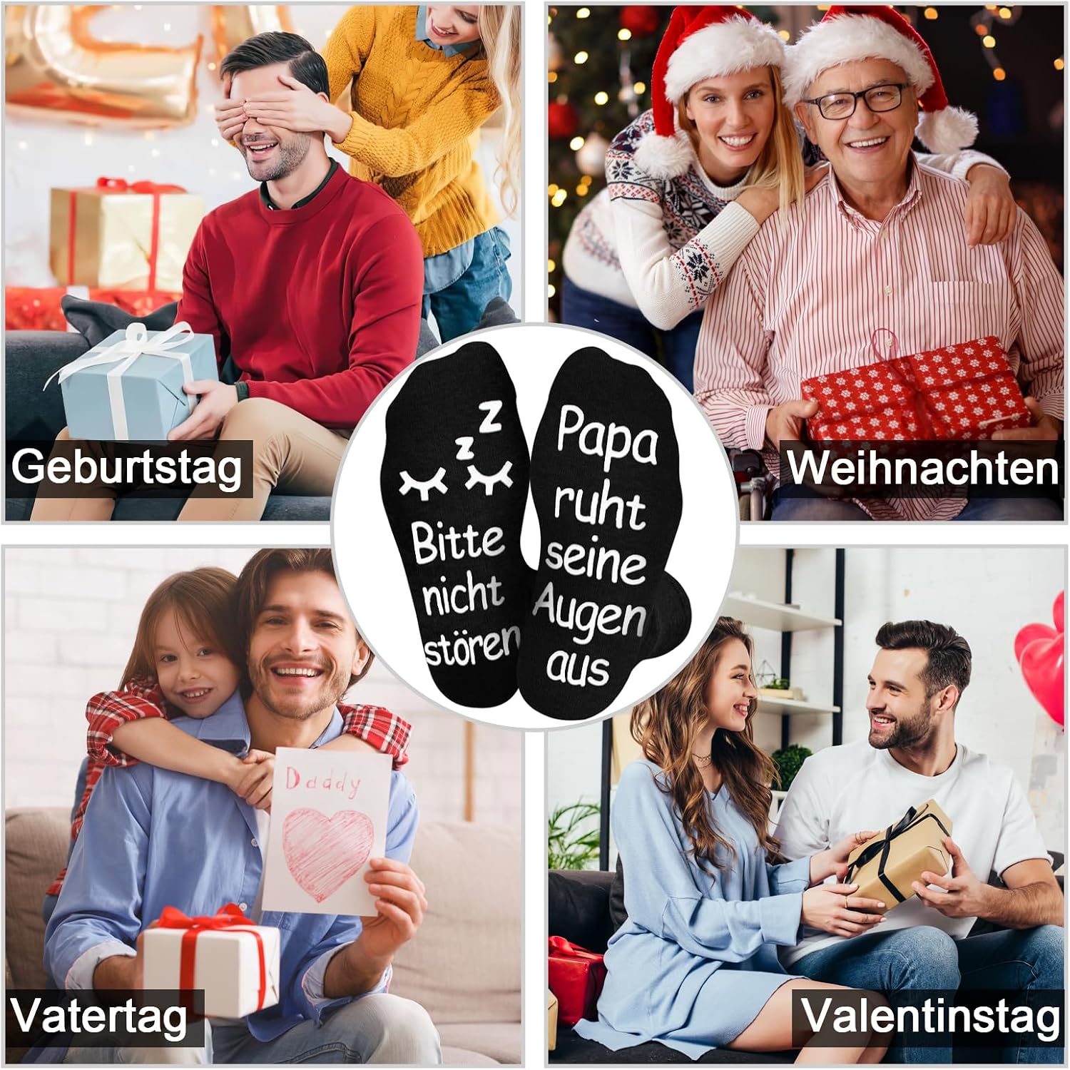 Gifts for Men Funny Socks Men's Funny Christmas Gifts for Grandpa Men Dad Men's Day Christmas Gift for Christmas Valentine's Day Birthday Father's Day – Bild 7