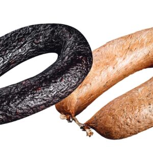 Homemaker Blood Sausage & Liver Sausage in Package (730 g) - One Ring Each - Handmade Production, Home Slaughter - Hearty, Aromatic & Hearty