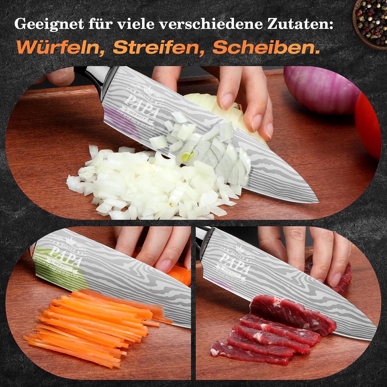 Chipate Dad Gift, Kitchen Knife Gifts for Dad, Gifts for Men, Professional Kitchen Knife - Birthday Gifts, Father's Day Gift, Christmas Gifts for Dad – Bild 3