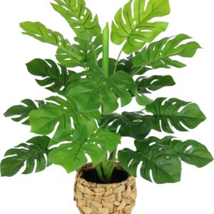 Monstera Artificial Plant in Pot 46 cm Artificial Split Philo Plant Leaf Plant Silk Flowers Plants Decorative Plant Green Plant Silk Plant Indoor Plant Artificial Flower Decoration Office Plant