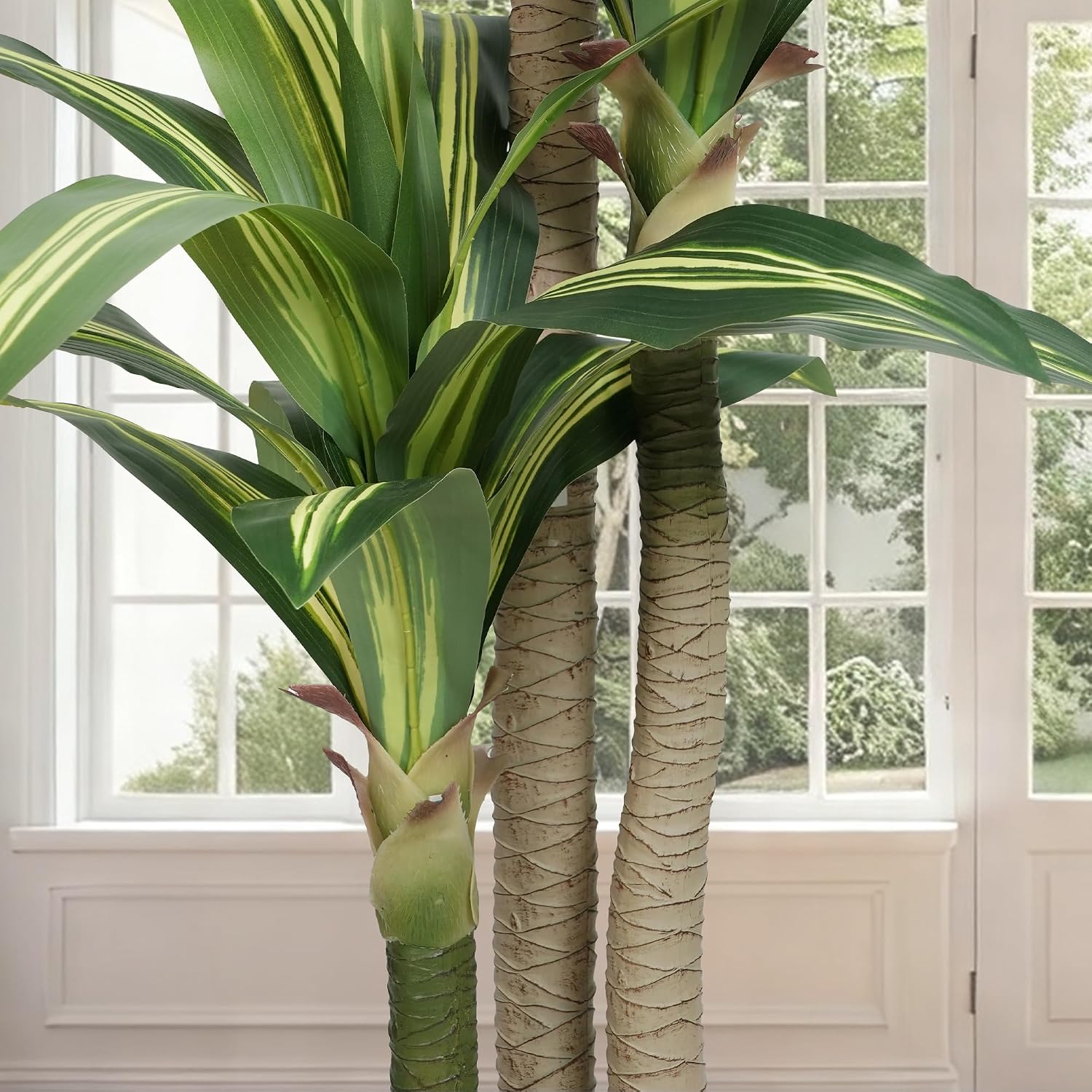 Vitalismo Artificial Dragon Tree Plants Artificial Plants Large Indoor Plants Fake Dracaena Plant for Living Room Bedroom Office Balcony Room Spring Decoration – Bild 8