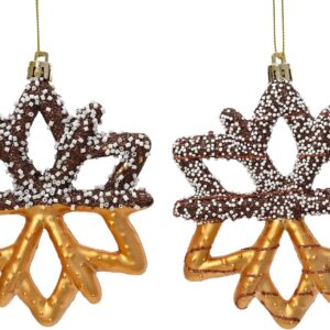 Kaemingk Christmas Tree Decoration Snowflake Plastic 13 cm - Figure for Hanging - 1 Piece Assorted - Shatterproof - Christmas Tree Decoration & Christmas Tree Pendant for Christmas - Biscuits Pastries