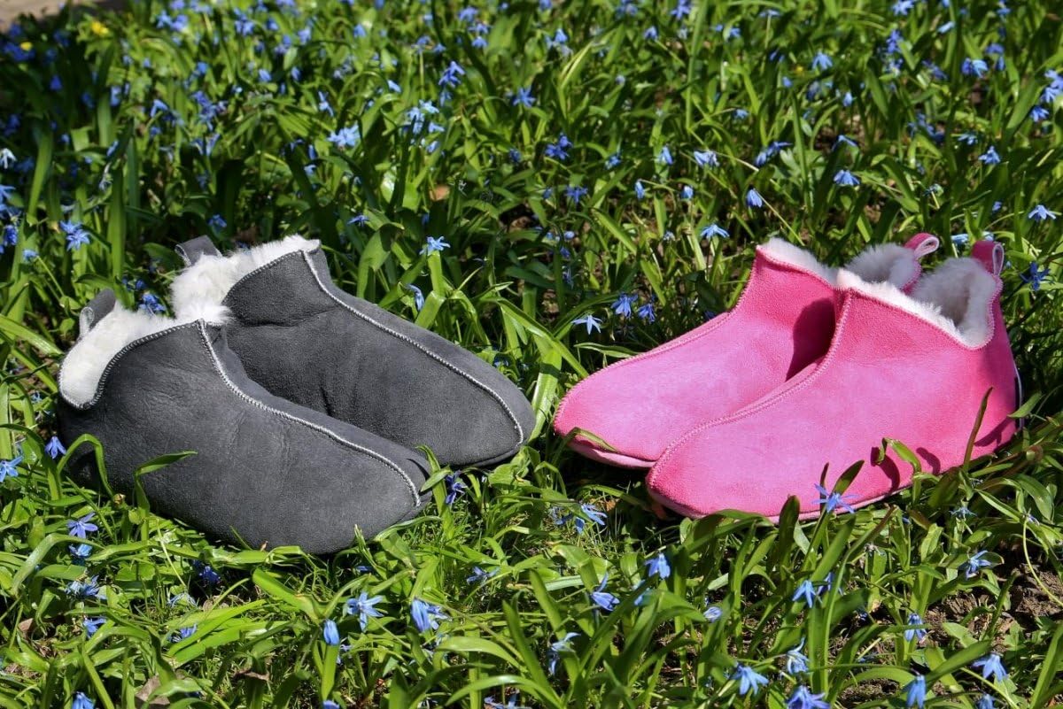 Hollert Lambskin Slippers - Bali Fur Shoes, Leather Shoes, Bed Shoes – Bild 5