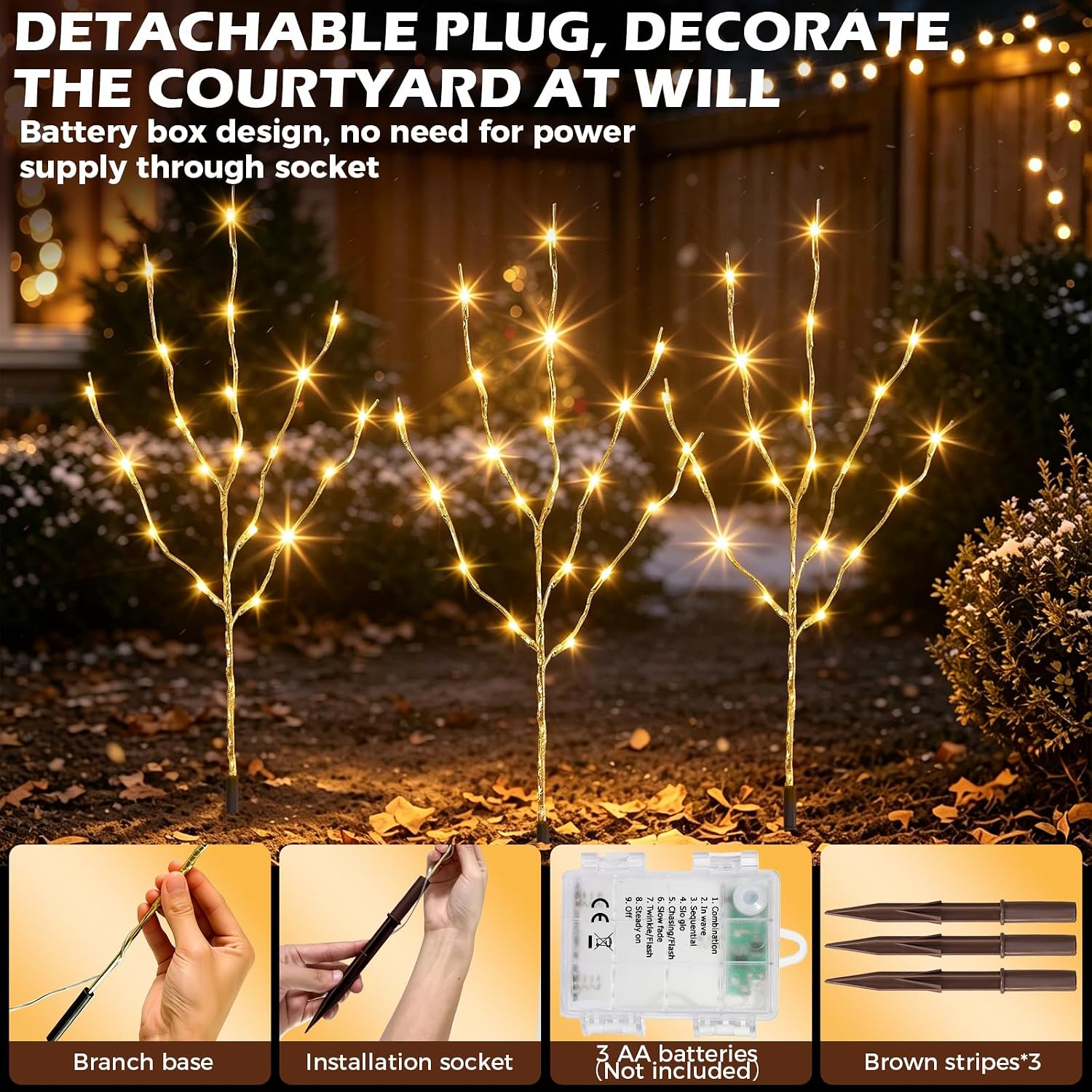 Pack of 3 Christmas Decoration Indoor Outdoor Home Decoration Christmas – Bild 3