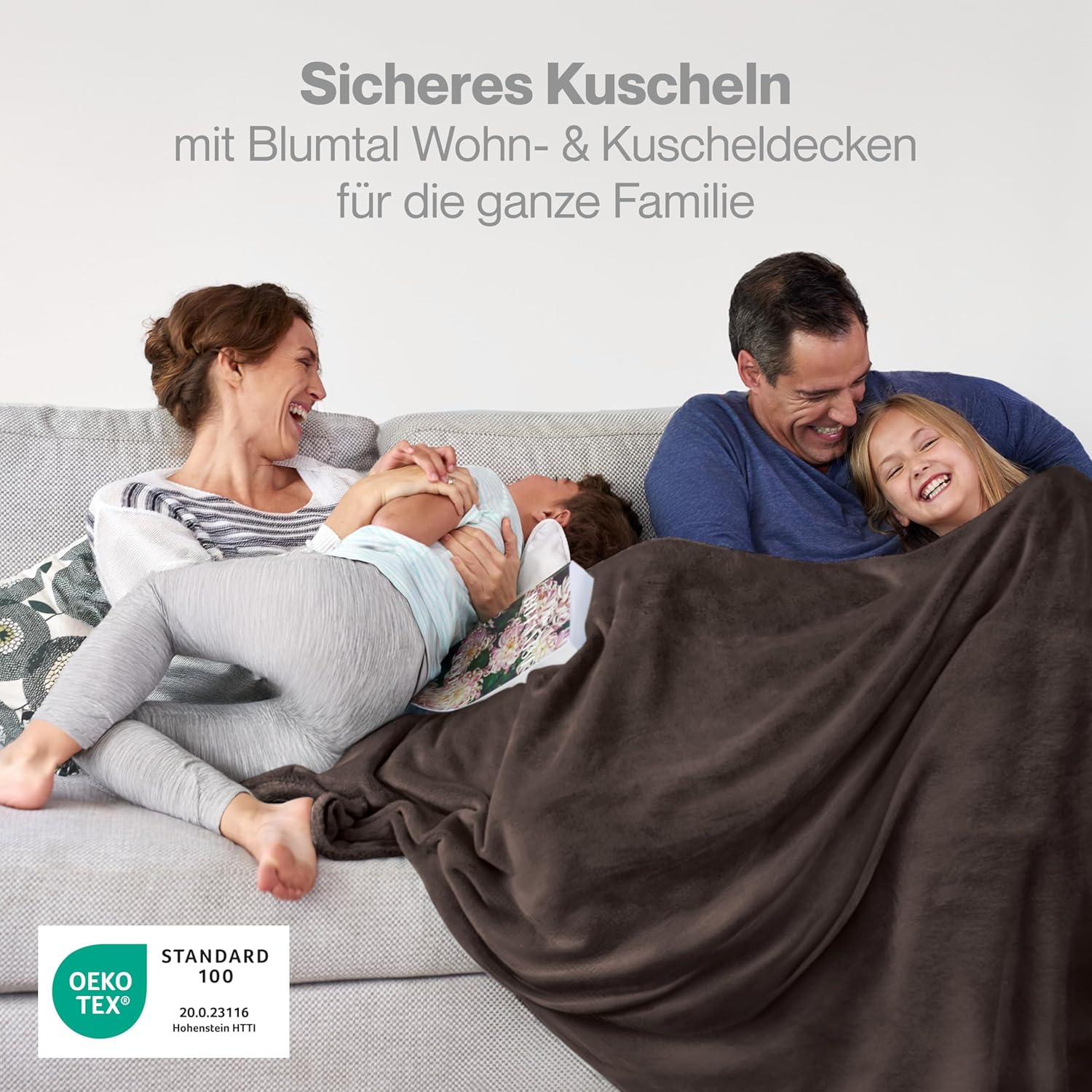 Blumtal Fleece Blanket, 150 x 200 cm, Dark Brown, Oeko-Tex Blanket for Sofa, Cocooning, Fleece Blanket, Thick, Fluffy, Soft and Warm, High Quality – Bild 2