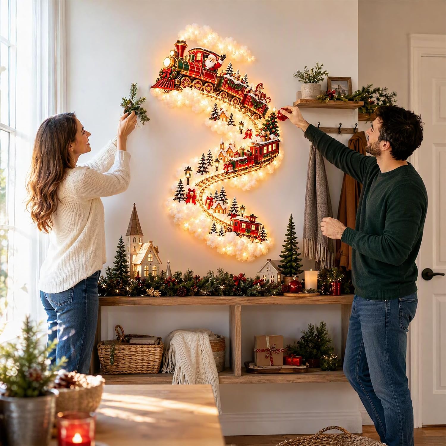 Christmas Magic Trail LED Wall Light - Snowfall Decoration – Bild 2