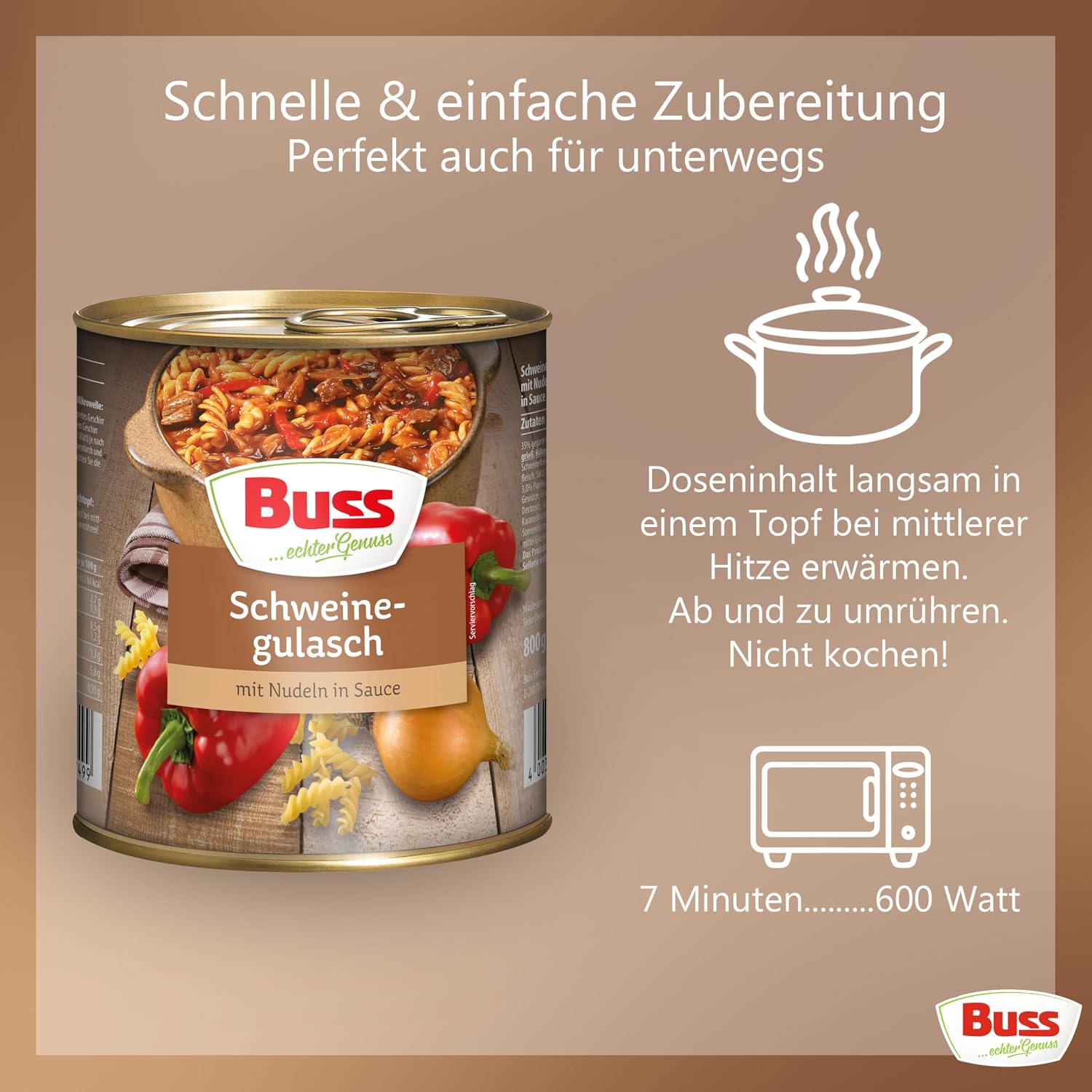 Buss Rustic Dishes - Pig Goulash, 6 x 800 g – Bild 3