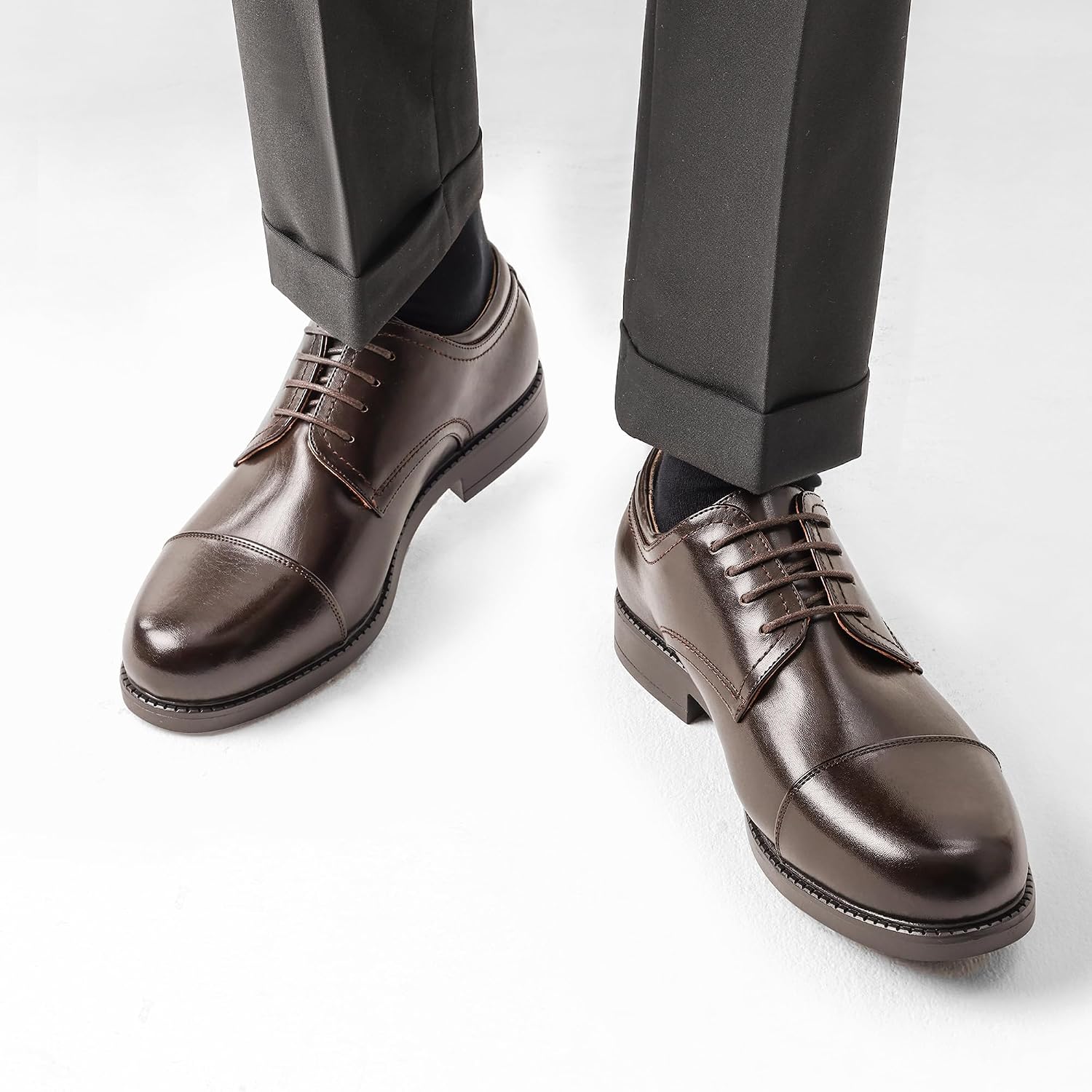 Bruno Marc Men's Dress Shoes Lace-Up Half Derby – Bild 7