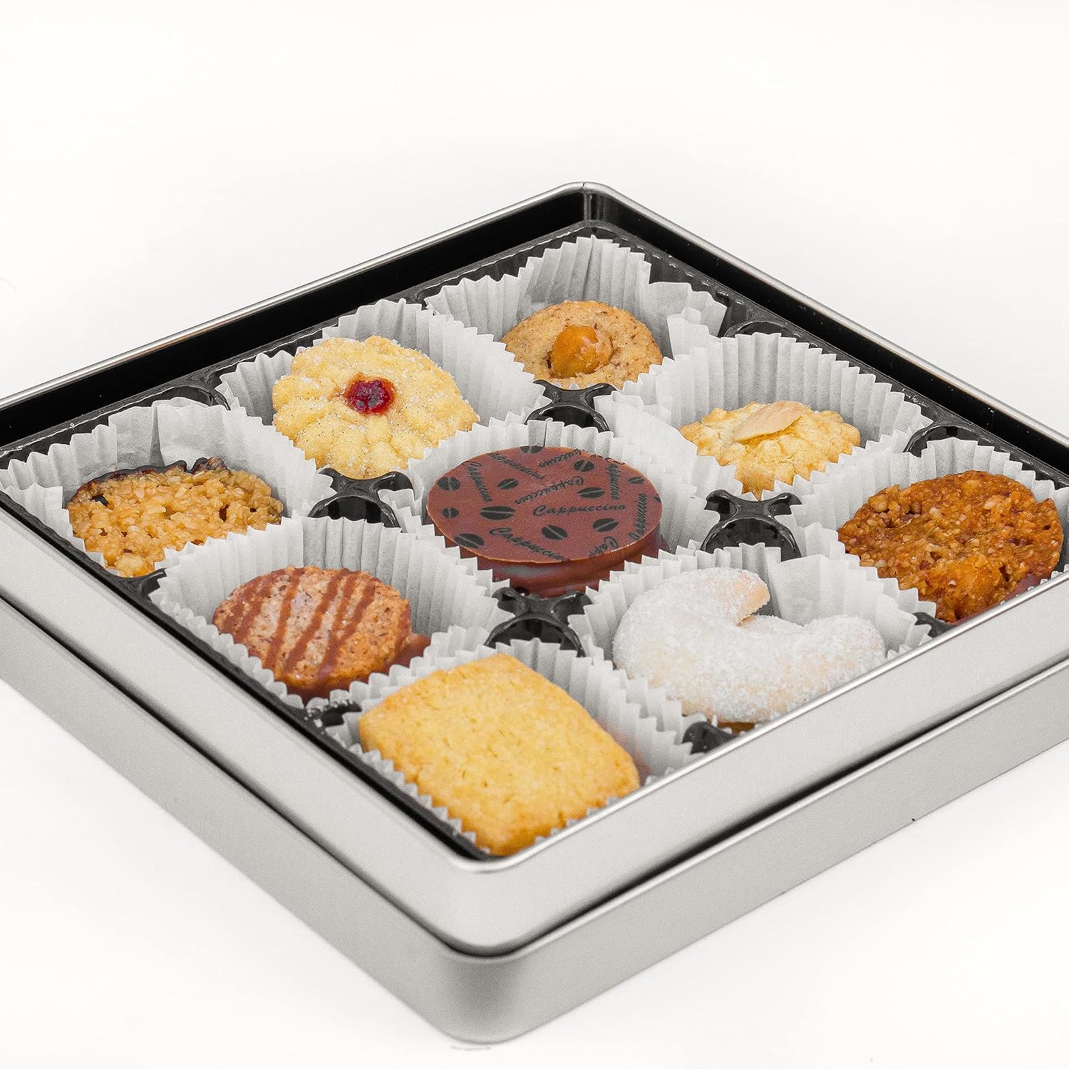 Peters Mit Genuss verführt Crispy Pastry Mixture Metal Box Without Alcohol Pastries Pastries Tea Biscuits Biscuits Gift Pastry Mix Made in Germany 175 g – Bild 2