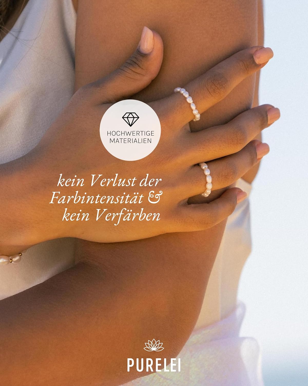 Purelei Perlen Anti Stress Ring – Verstellbarer Damenring aus hochwertigen Perlen – Wasserfester Ring Damen – Anti Stress Ring – Schmuck für deinen individuellen Look – Bild 5