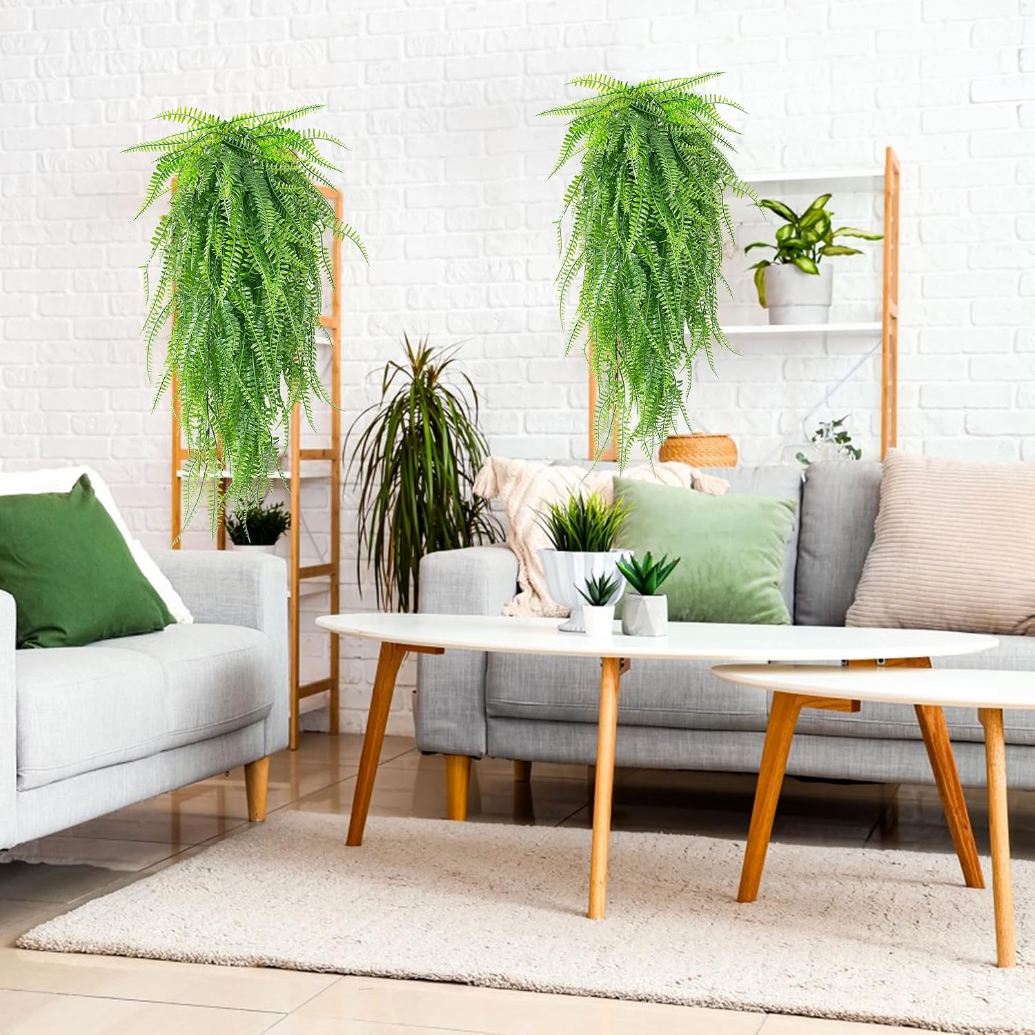 Artificial Plant Hanging 80 cm Artificial Hanging Plants Fern Indoor – Bild 6