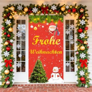 Christmas Decorations Door, Seutgjie Merry Christmas Banner 90 x 180 cm Background Decoration Christmas
