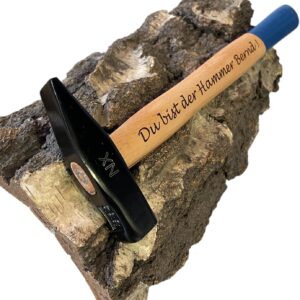 Personalised Hammer (200 g) Wooden with Engraving Name Carpenter's Hammer Carpenter's Hammer Carpenter's Steel Head Gift Idea for Birthdays Father's Day Valentine's Day Gifts Men
