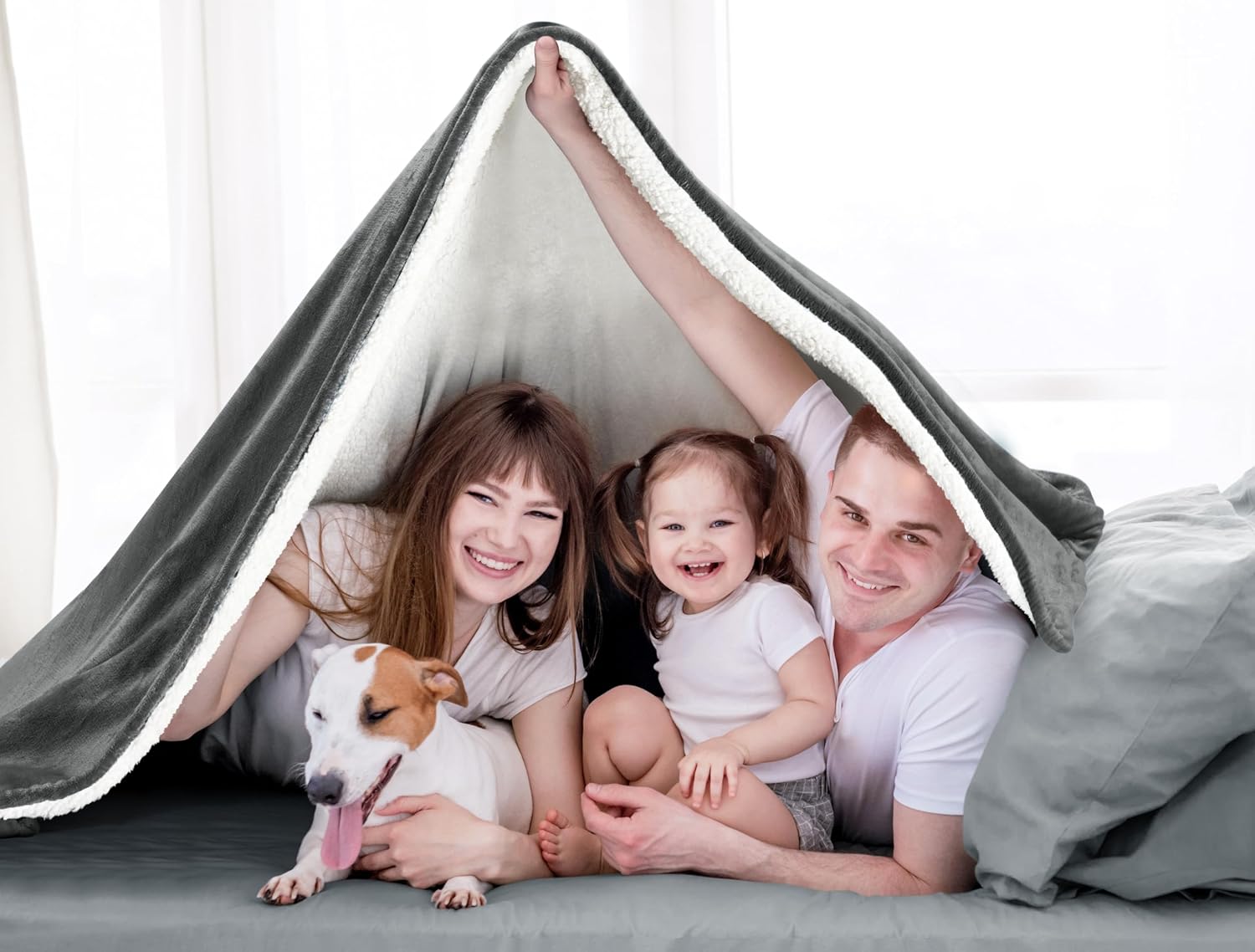 Utopia Bedding Sherpa Fleece Reversible Blanket – Bild 8