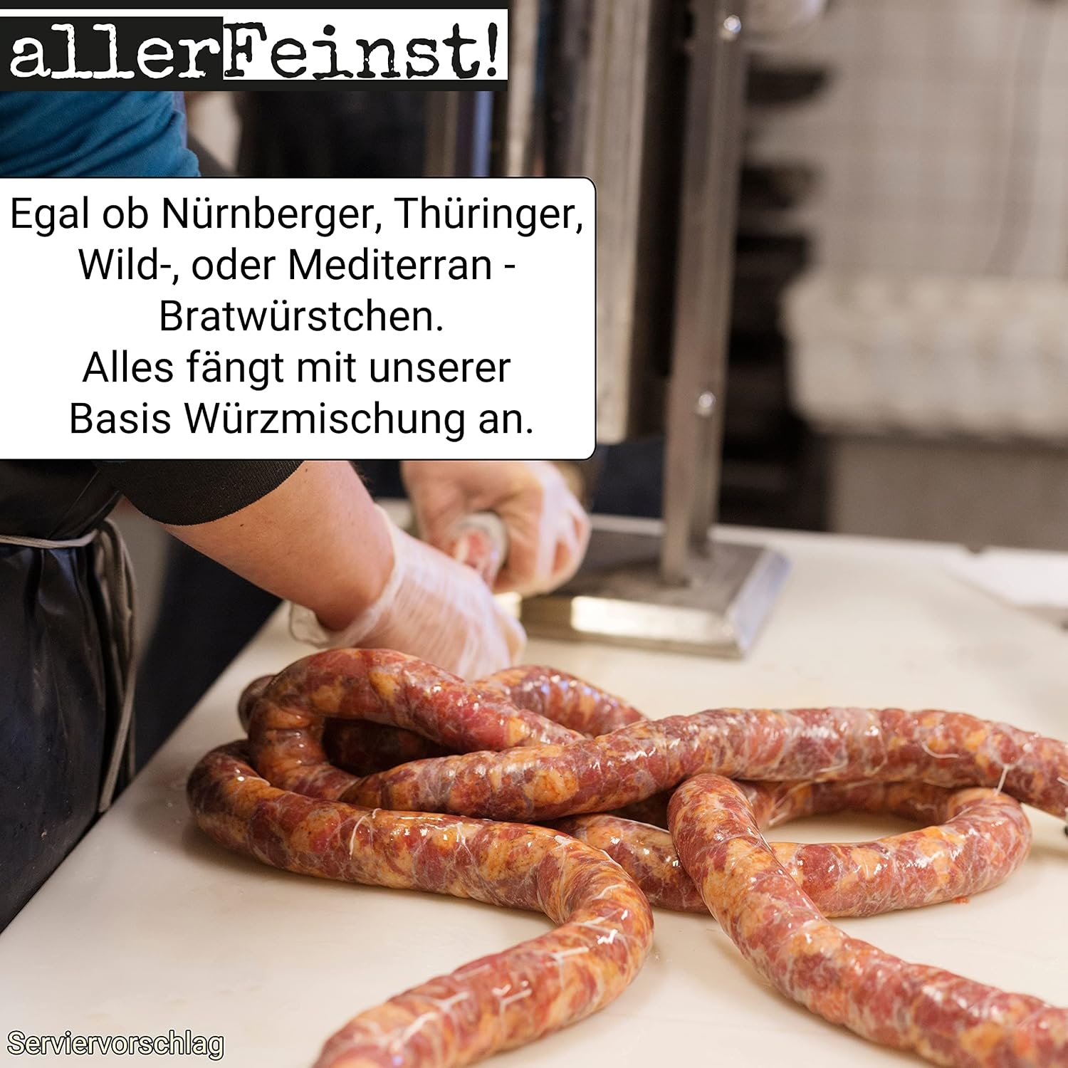 allerFeinst! - Bratwurst Spice - Basic Spice Salt for Delicious Rusted Sausage, Barbecue Sausage, Pack of 1 (1 x 150 g) – Bild 5