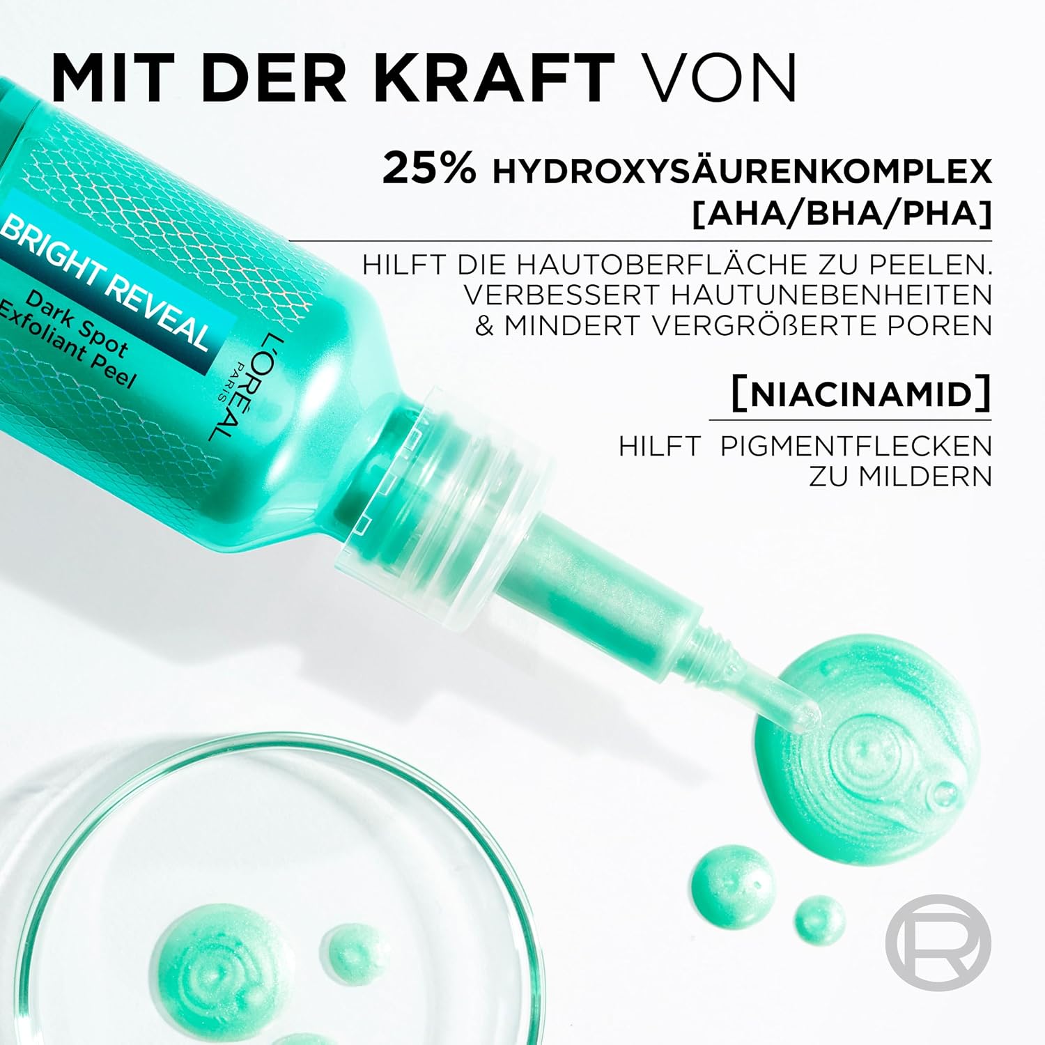 L'Oréal Paris Peeling - Quickly Reduces Pigment & Acne Paints, Refines Skin Structure with Niacinamide & AHA, Bright Reveal Dark Spot Exfoliation, 25 ml – Bild 3
