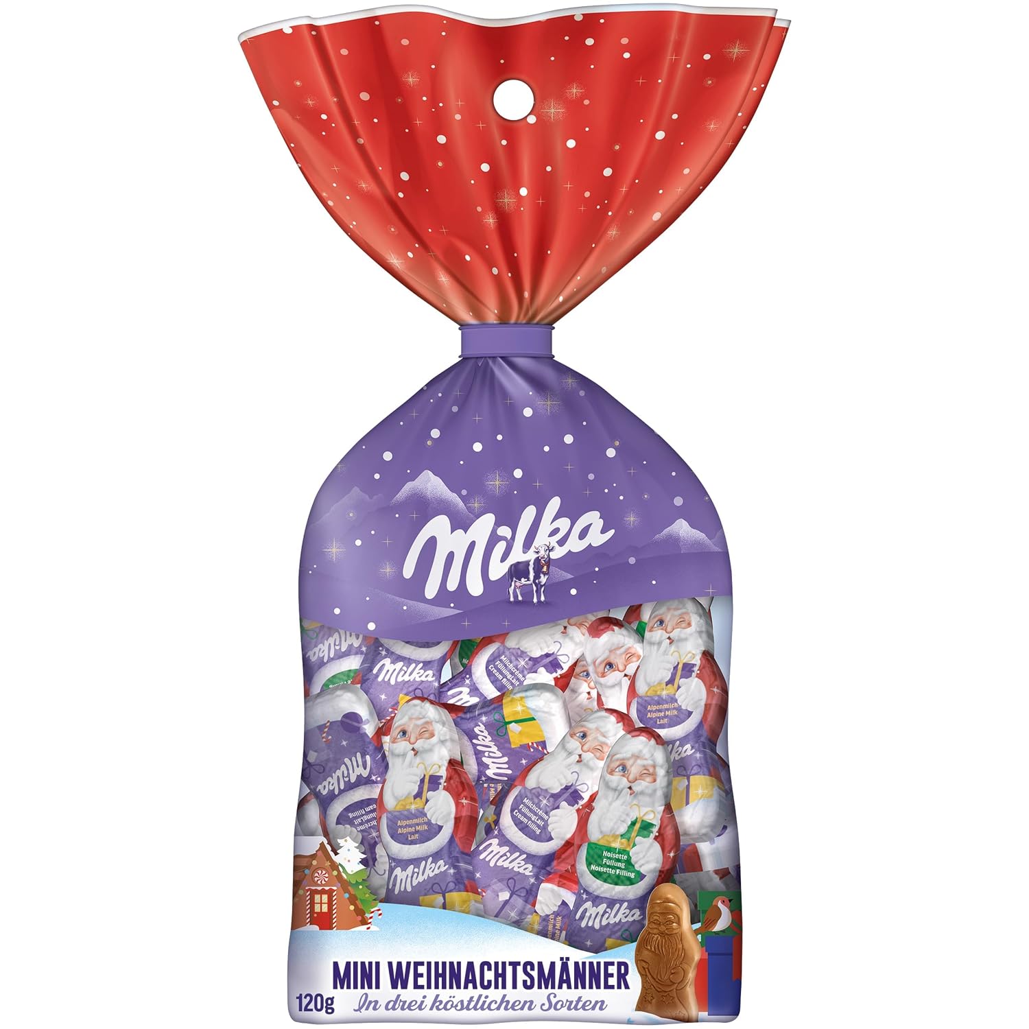 Milka Mini Santa Claus Chocolate Mix for the Christmas Season 120g
