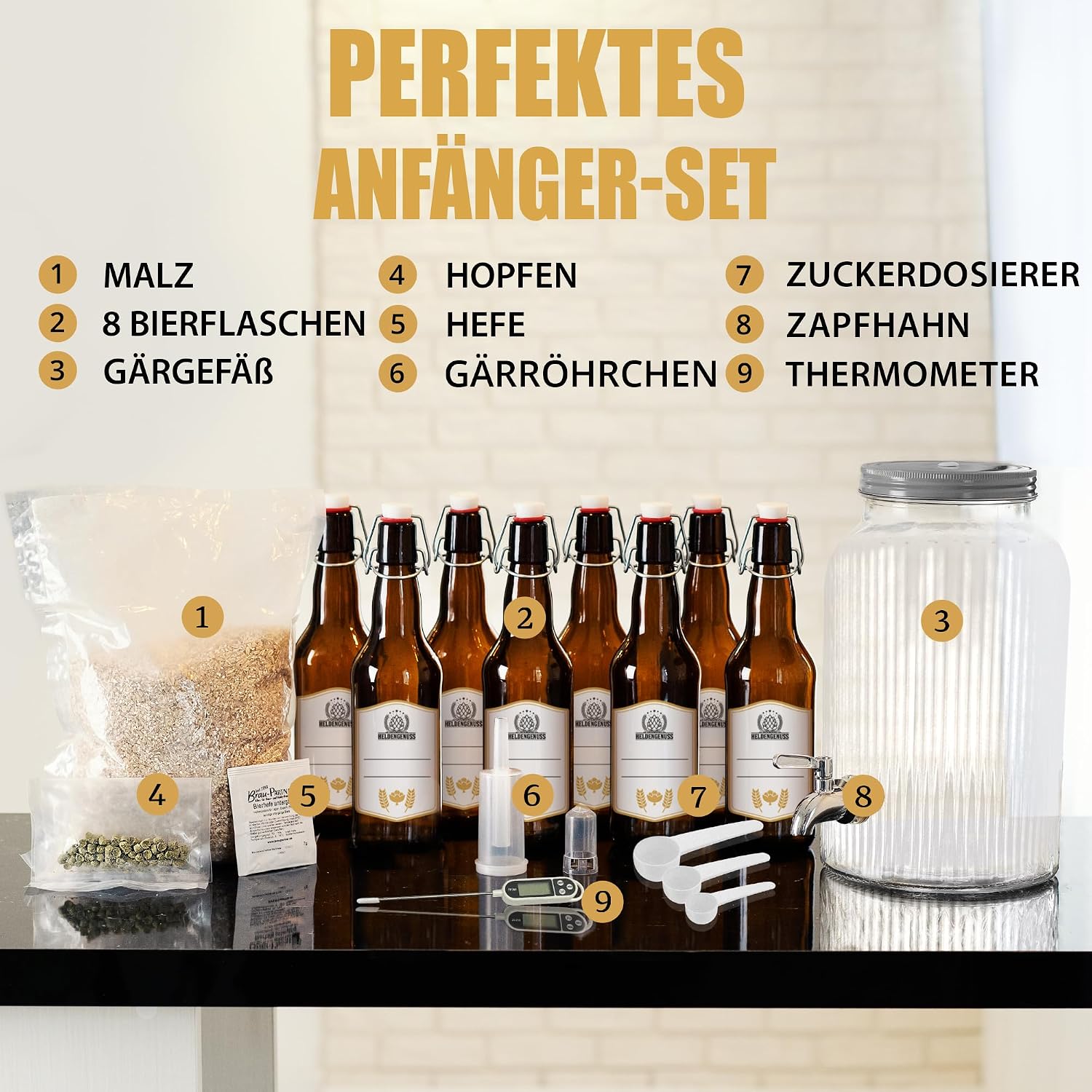 Beer Brewing Set Dark Beer 5L – Beer Brewing Set with Video Instructions (English language not guaranteed), Gift – Bild 5