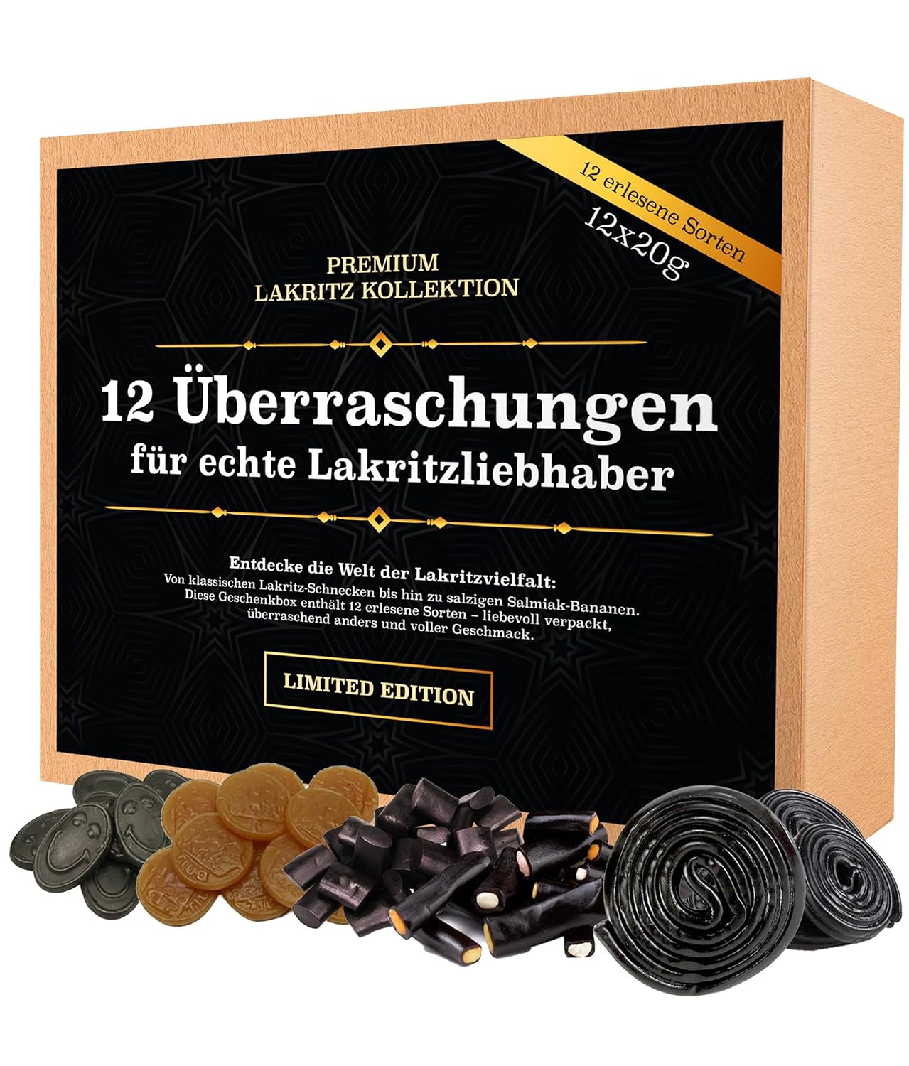 Liquorice Mix in Gift Set with 12 Different Varieties Liquorice 240 g