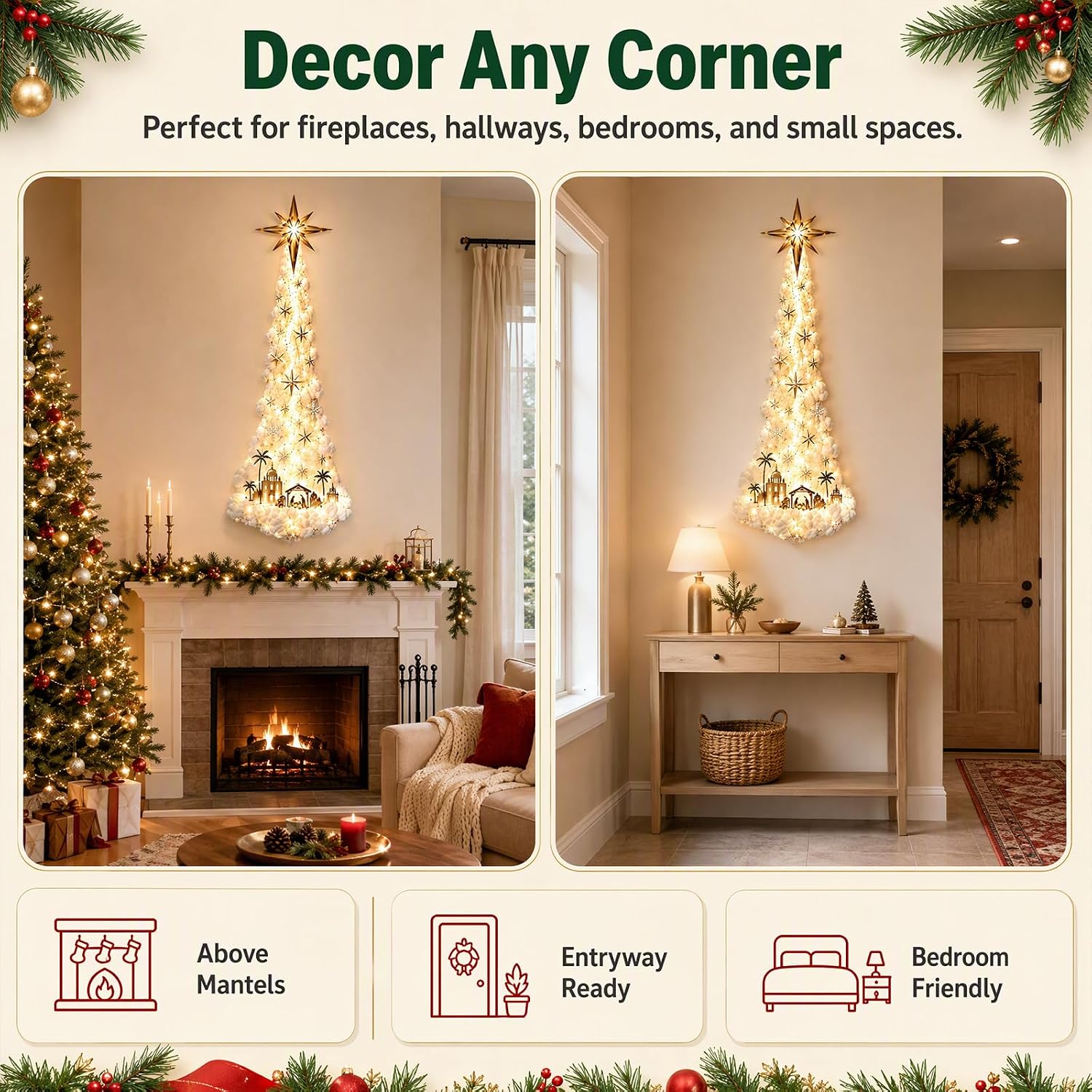 Christmas Magic Trail LED Wall Light - Snowfall Decoration – Bild 3