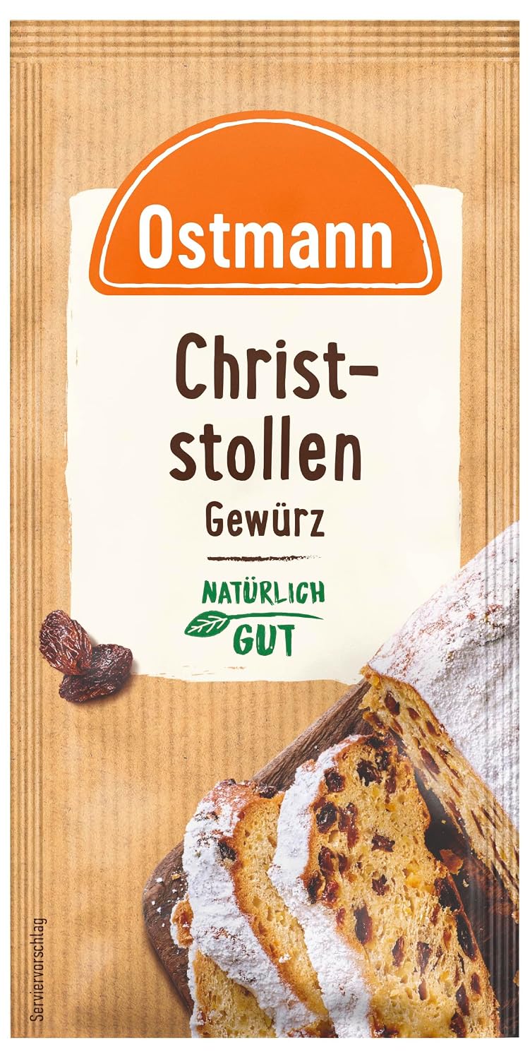Ostmann Spices - Christmas Stollen Spice Mix for Stollen, Ideal for Pastries & Desserts in the Winter and Christmas Season, Vegan, 7.5 g