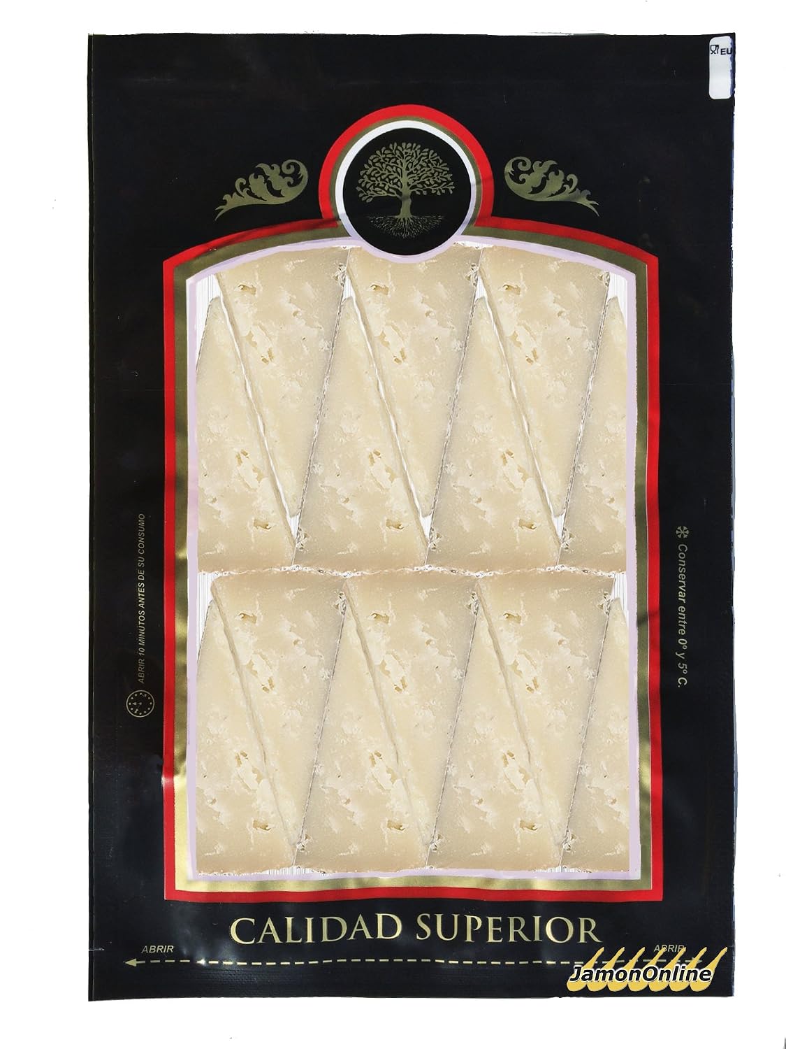 Lot tasting Spanish food: Iberian ham, loin acorn, cecina de león, acorn sausage, salami acorn, sheep cheese. (100g each) – Bild 4