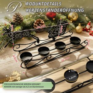 Christmas Decoration Table, Advent Wreath, Modern Advent Wreath, Artificial