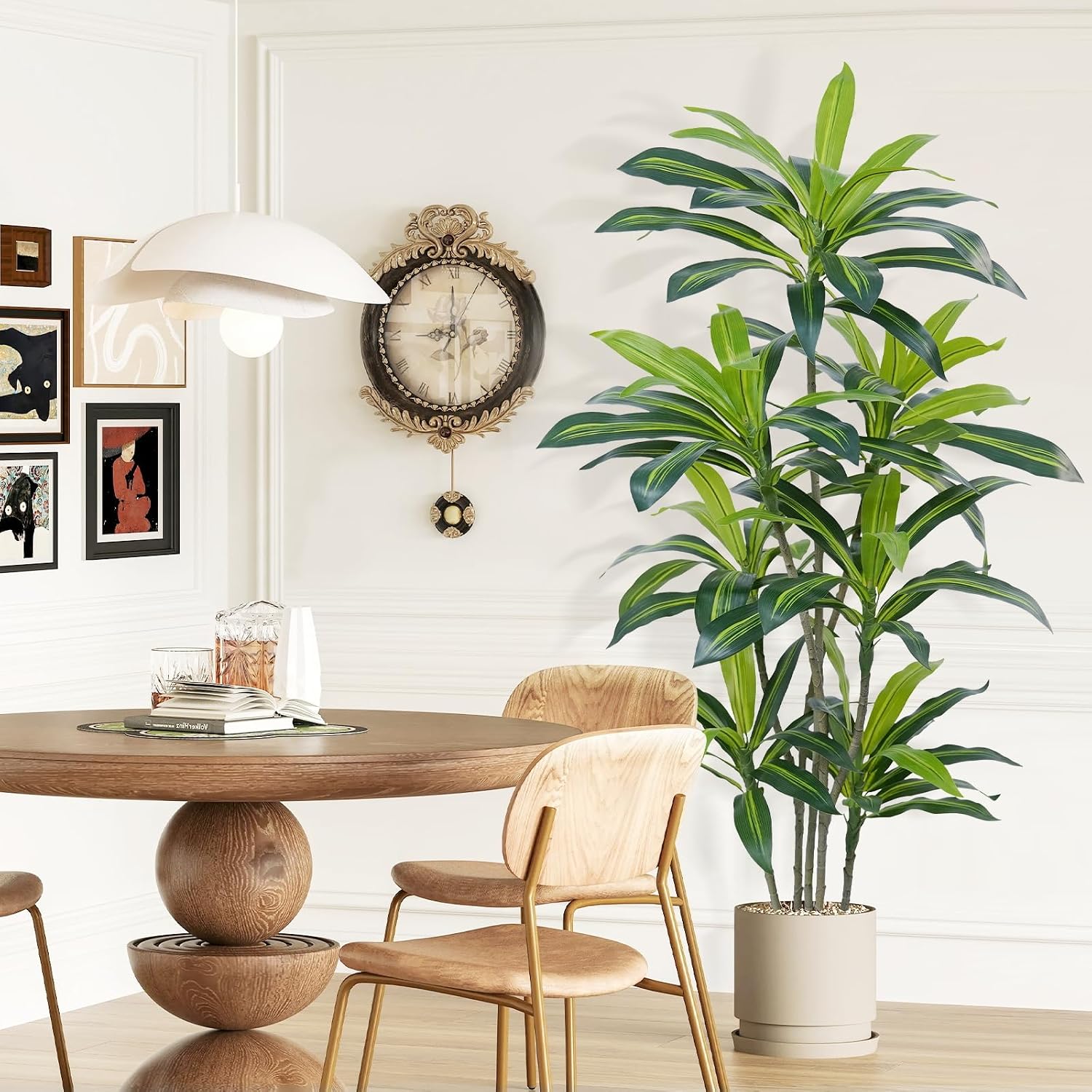 Dracaena Artificial Tree 180 cm Artificial Plants Dracaena Artificial Plants Large with Black Planter Artificial Plants Like Real for Indoor Home Living Room Decoration Bedroom Office (Pack of – Bild 3