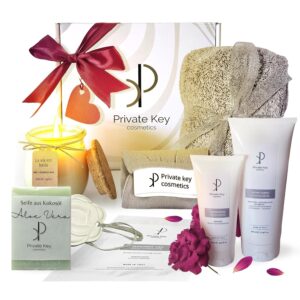 Spa Gift Set for Women, Wellness and Relaxation in Gift Box: High Quality Skin Care Products, Soap, Scented Candle and Aroma Stone for Aromatherapy, Birthday Gift for Her, Valentine’s Day