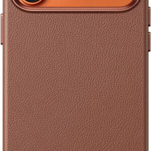 JETech Vegan Leather Case for iPhone 17 Pro Max – Dark Brown