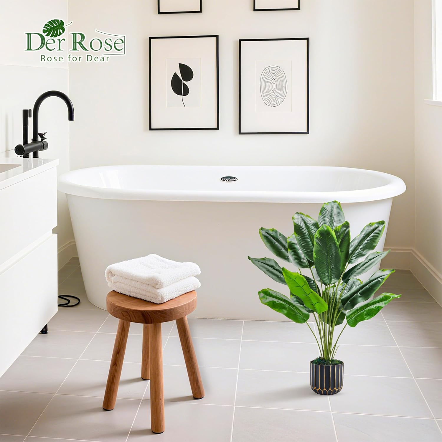 Der Rose Artificial Plant Strelitzia Artificial 70 cm for Bathroom Office – Bild 4