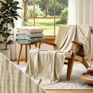 6-Layer Muslin Blanket 150 x 200 cm Breathable Beige