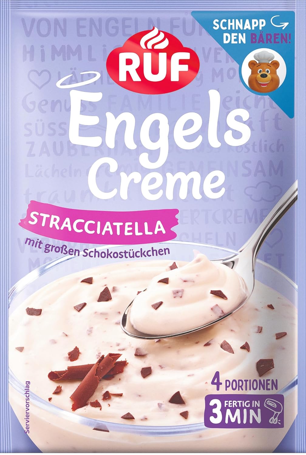 RUF Engels Stracciatella Cream Dessert Cream with Chocolate Pieces, 66 g