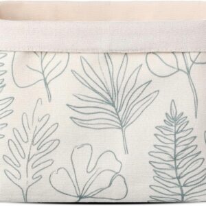 Xuniea Fabric Bread Basket, Gift Basket, Bread Bag with Leaf Pattern