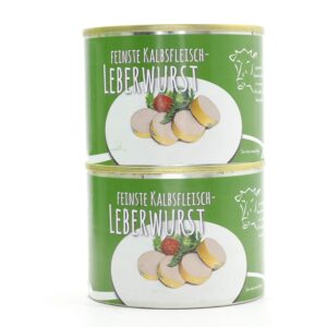 2 x Preserved 200 g Diem Veal Liver Sausage, Liver Sausage, Bread Sausage, Long Lasting