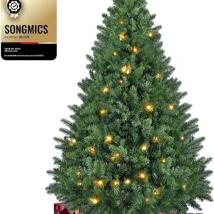 SONGMICS Artificial Christmas Tree 180 cm with Lighting