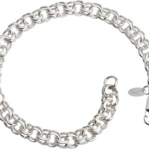 Garibaldi Chain Bracelet 7 mm Width 925 Silver Choice of Length 16-25 cm