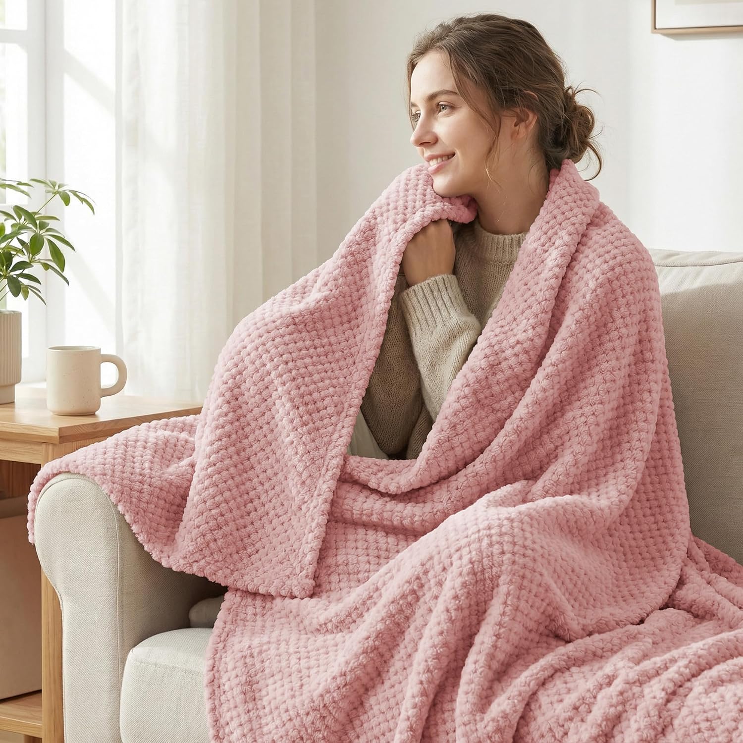 Exclusivo Mezcla Cuddly Blanket Fluffy 150 x 200 cm Fleece Blanket – Bild 2